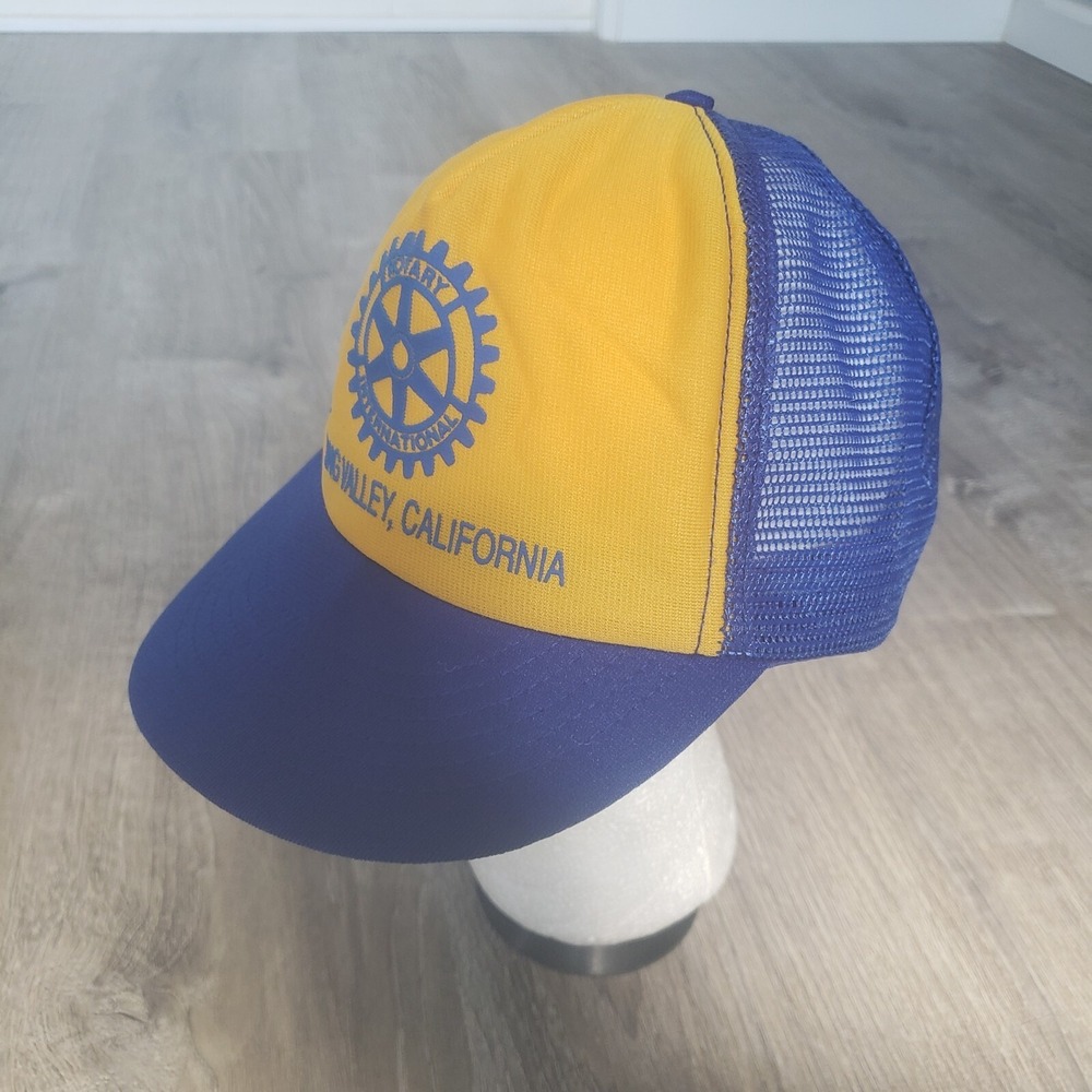 Vintage Rotary International Spring Valley CA Snapback Adjustable Trucker Hat